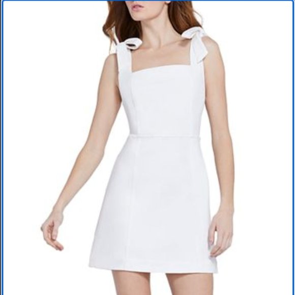 tie shoulder mini dress